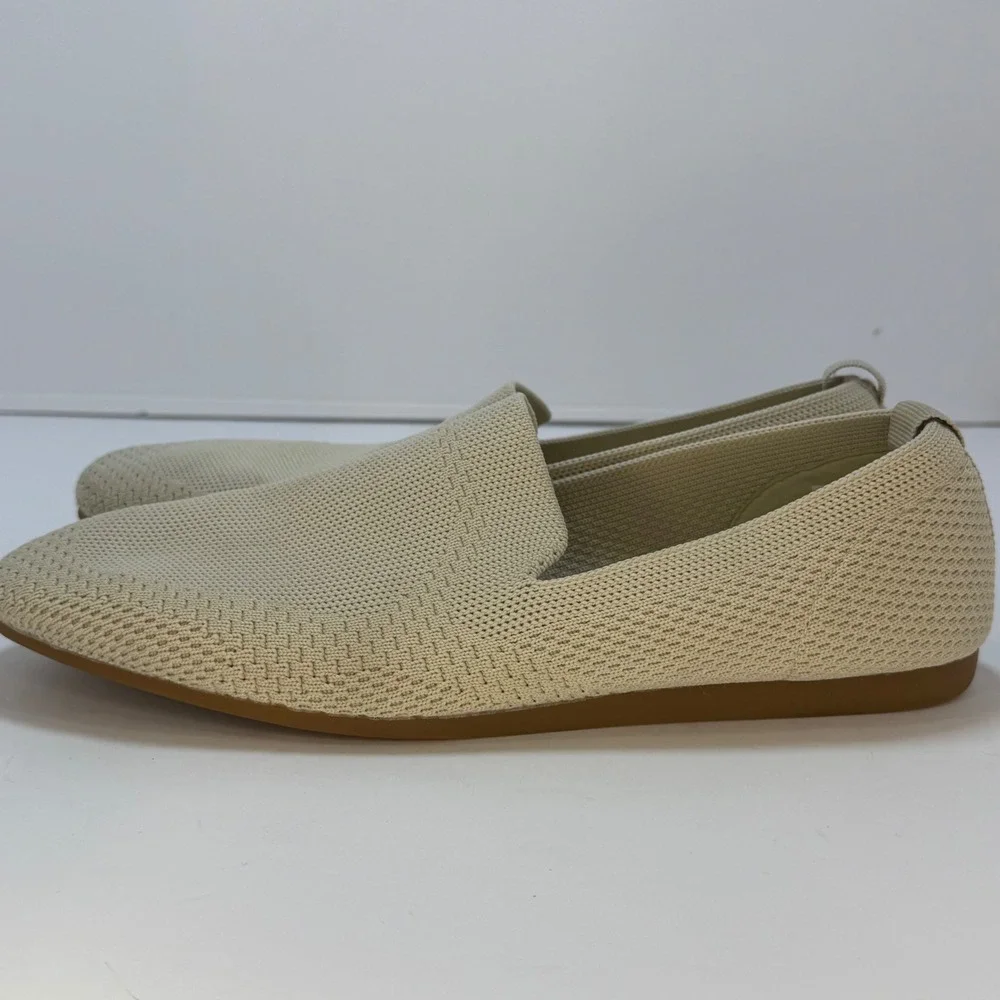 Dream Pairs Women Knit Loafers Beige Pointed Toe Flats SDLS2202W Size 7